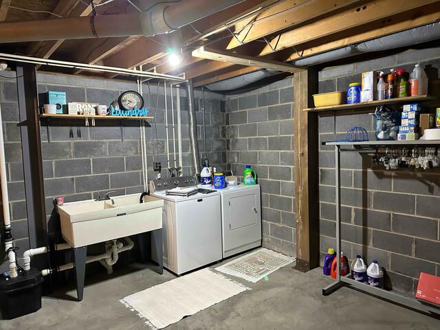 This picture shows the basement as it appeared to our home inspector.