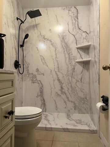 Closer Look at the New Shower