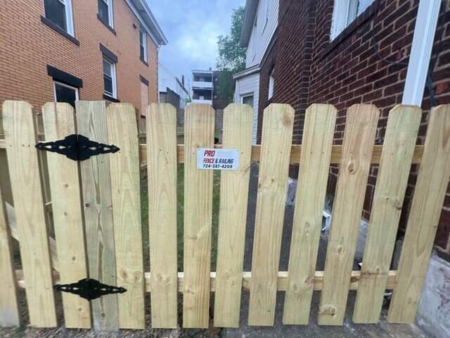 4' Picket Natural Pressure Treated Wood / 2 gates