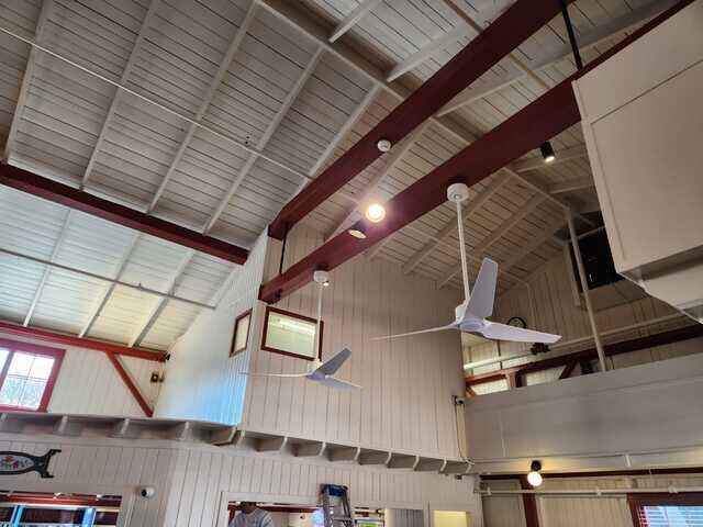 Beams and Ceiling Restored and Painted