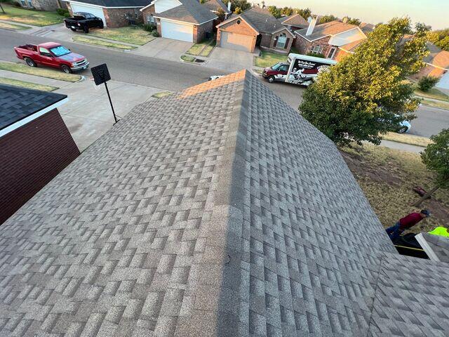 Another area of hail damage to the roof.