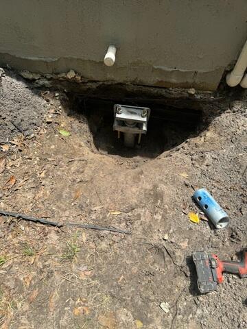 Complete Helical Pier Installation