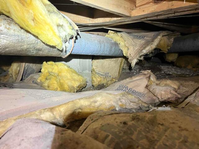 Sign of Moisture in the Crawl Space