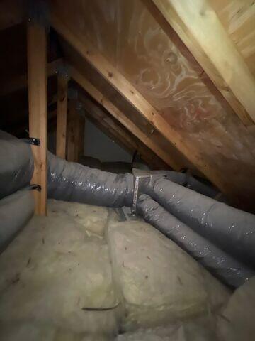 Dirty Insulation and Exposed HVAC Ducts