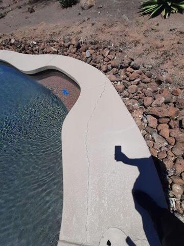 Signs of Foundation Settlement Problems: Pool Deck Cracks in New River, Arizona