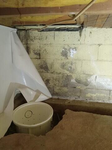 Sump pump liner installed