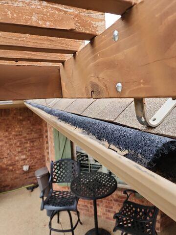 Cleaned out gutters