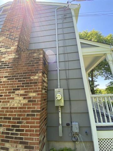 Side of home and porch
