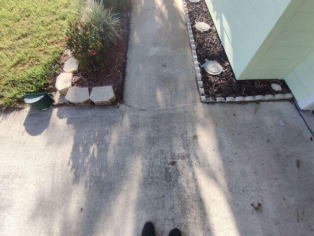 Concrete Walkway Crack and Trip Hazard