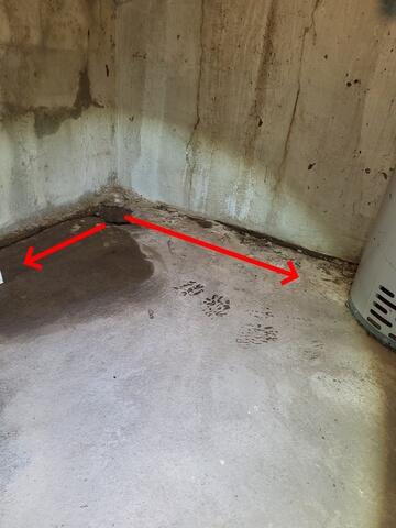 Leaking from walls and floor