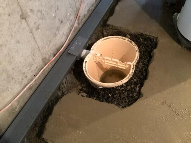 TripleSafe Sump Pump Liner and WaterGuard Placed In