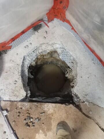 Old pump removed