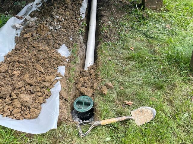 Once pumped, our system redirects any water infiltration outside the basement walls.