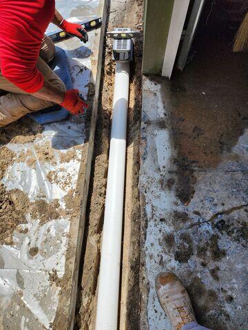Channel Drain Pipe Installation