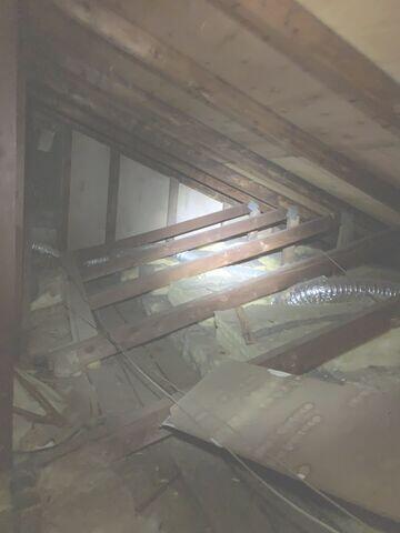 Poorly insulated attic