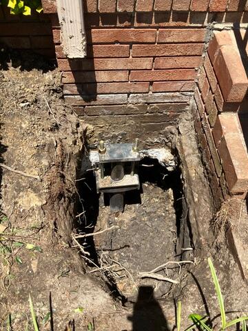 Third Step in Push Pier Installation