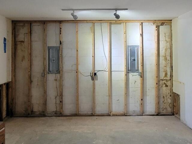 The wall is now reinforced with two wall anchors.