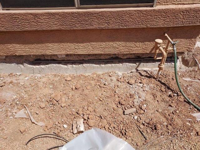Stem Wall Repair Process: Removing damaged concrete in Surprise, Arizona