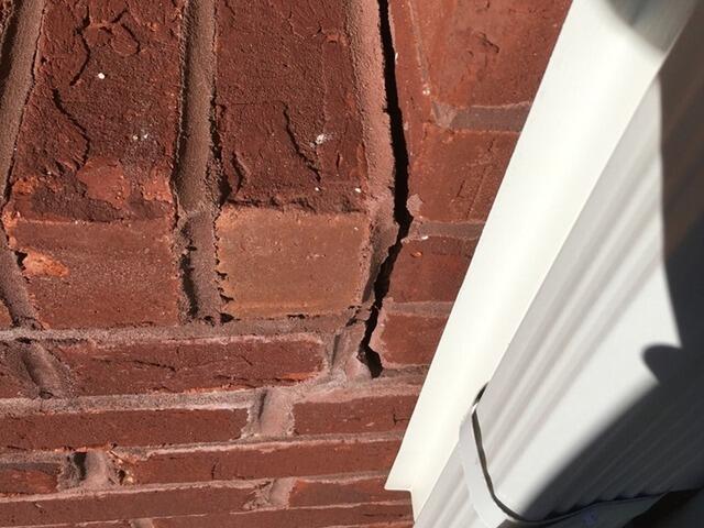 A close-up of the front porch.