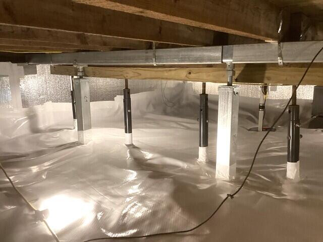 SmartJacks Installed Surrounded by CleanSpace Vapor Barrier
