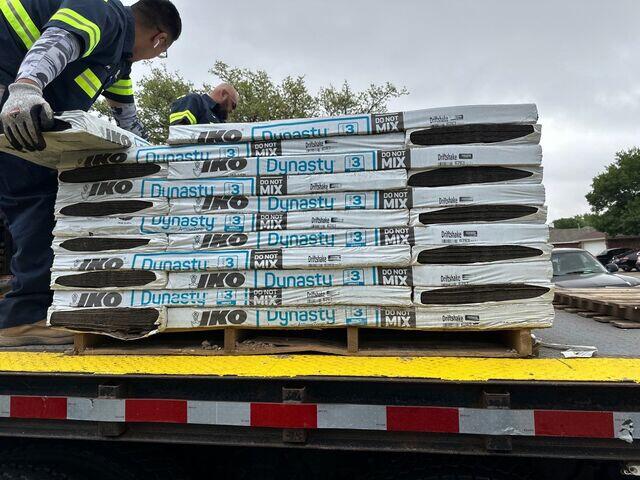 Dynasty IKO Shingles being delivered.