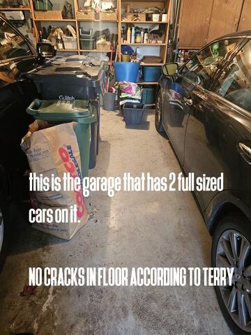 Garge over room in basement