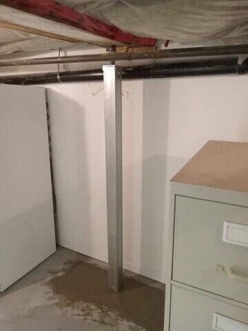 Floor re-concreted.