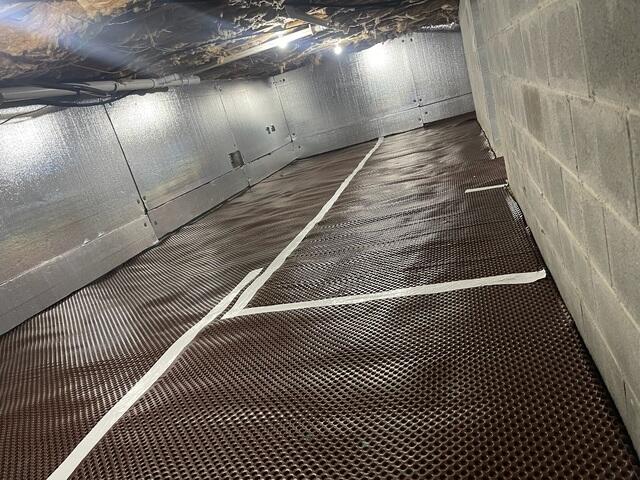 Drainage Matting Installed