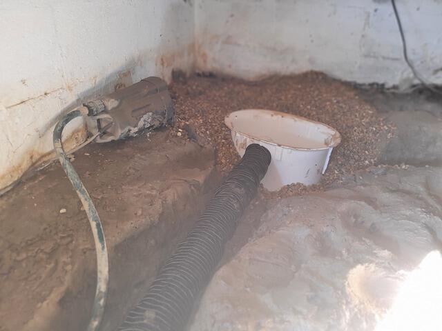 during sump install