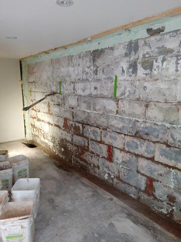 Damaged wall