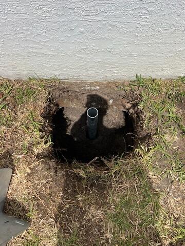 Installed Helical Pier in the Ground