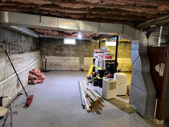 Before the PowerBrace™ Wall Repair System