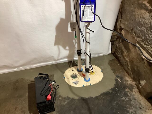 TripleSafe Sump Pump Connected to WaterGuard