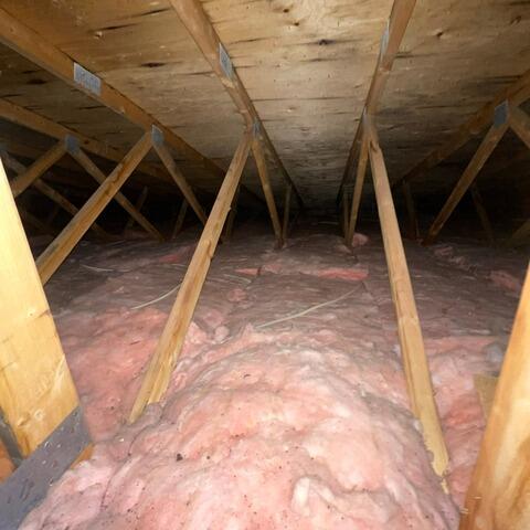 The attic during our free inspection