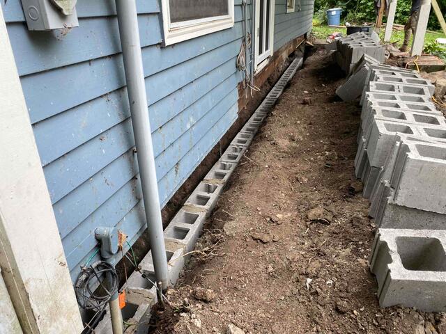 Foundation Wall Rebuild Installation