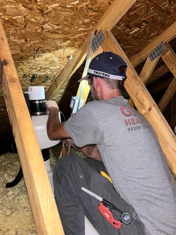 Powerful Radon Fan Installation