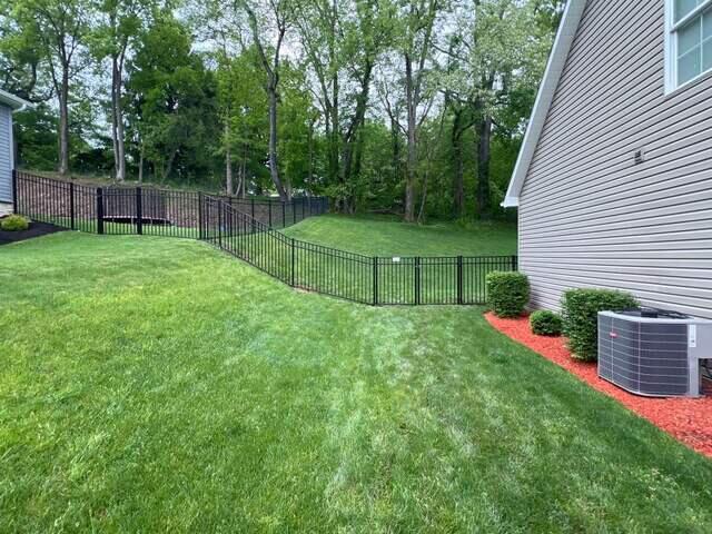 Black 54" Classic / Commercial Grade / 3 Rail / Flush Bottom Aluminum Fence / (1) 8' Double Gate / (2) 4' Gates