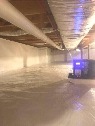 Vapor Barrier and Dehumidifier