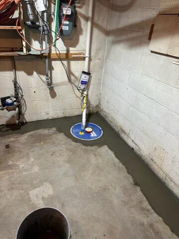 Sump Pump Installed