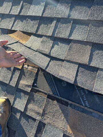 Repair and replacing the shingles.
