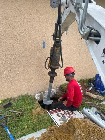 LRE Installs Helical Piers