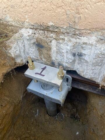 Bracket Attachment to Helical Pier