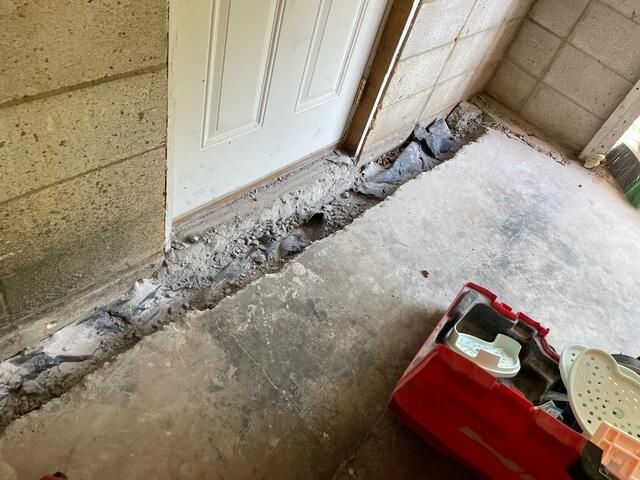 Excavation for Trench Drain