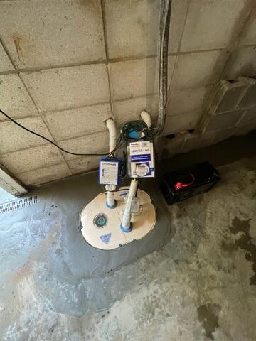 Trench Drain and TripleSafe Sump Pump