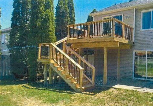 Newly Built Second-Story Deck With Steps