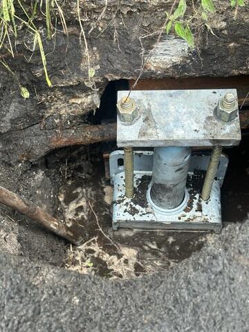 Complete Helical Pier Installation