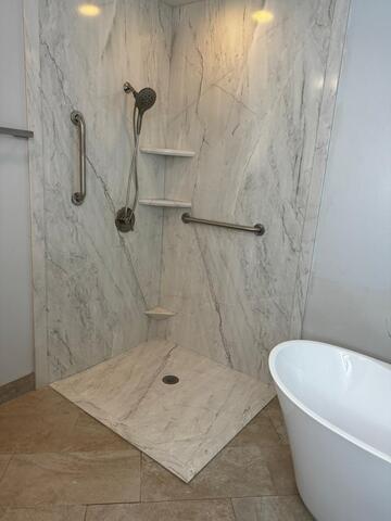 Shower & Free-standing tub done