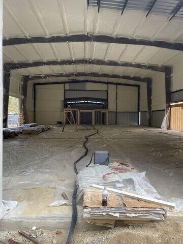 Spray Foam Insulation in a Metal Building