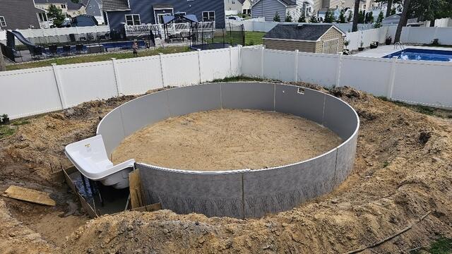 Building The Pool Wall