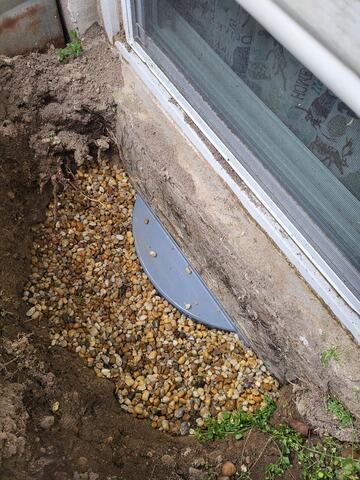 Outside of Window WellDuct Drain